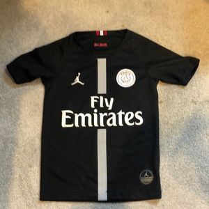 Youth XS Jordan PSG black Soccer Jersey